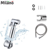 Milano Luxury Brass Shattaf Set | Chrome | Premium Handheld Bidet Spray, Brass Construction, Durable Chrome Finish | 3-Year Warranty