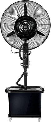 Veto Pedestal Fans 26" Metal Oscillating Commercial High-Velocity Outdoor indoor Mist Fan Black Industrial Cool