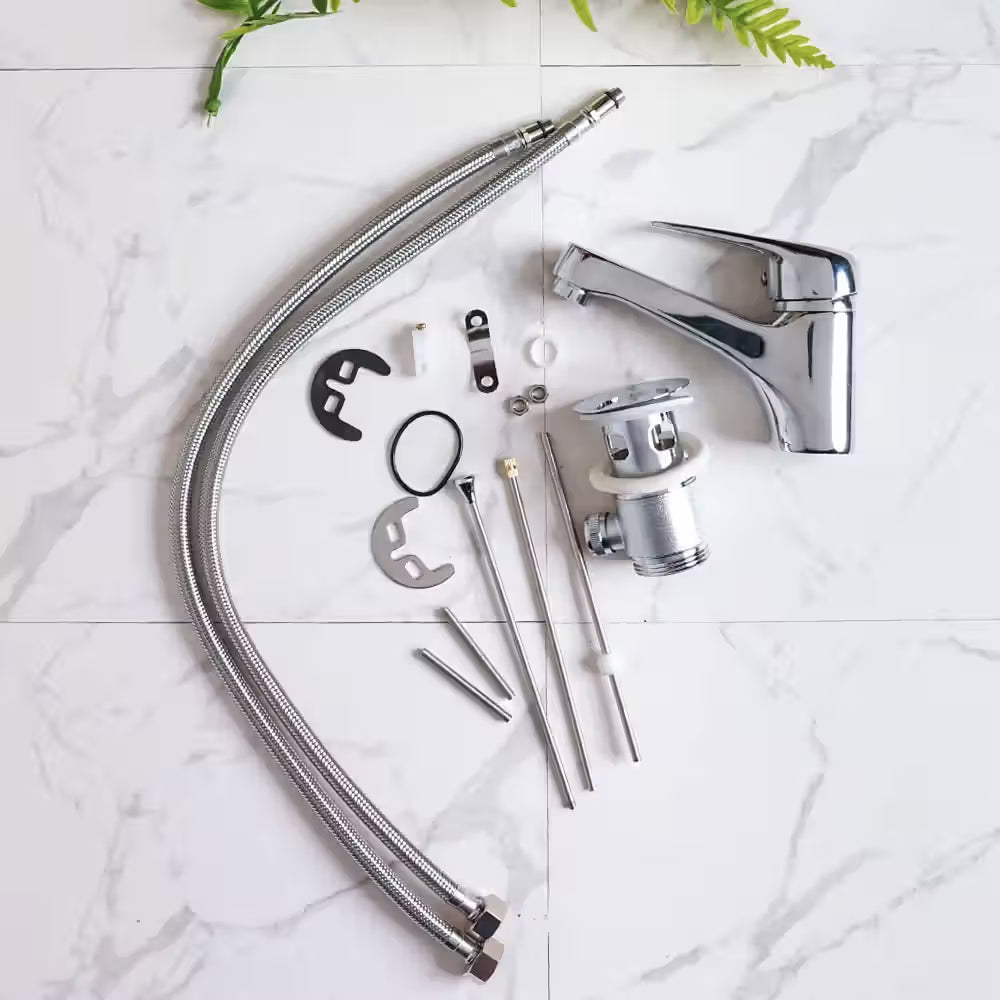 MILANO BASIN MIXER - TARKI  2 Hose For Hot & Cold Water Pop-Up Waste