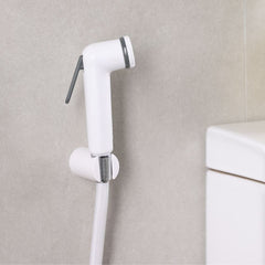 Milano Deluxe Plus Shattaf | White | Elegant Handheld Bidet Spray Set, ABS Body, Durable Finish, Essential Bathroom Accessory | 3-Year Warranty