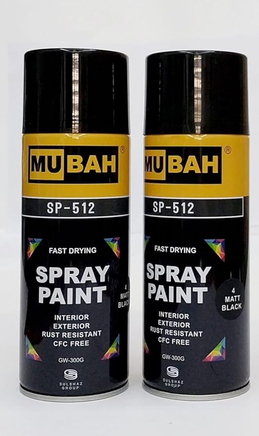 MUBAH GLOSS BLACK SPRAY PAINT