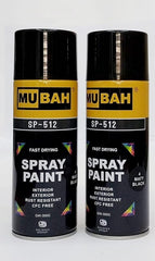 MUBAH GLOSS BLACK SPRAY PAINT