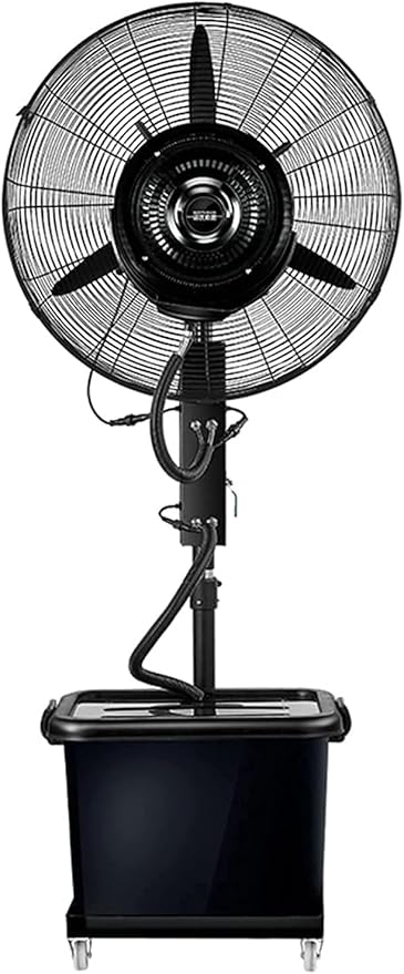 Veto Pedestal Fans 26" Metal Oscillating Commercial High-Velocity Outdoor indoor Mist Fan Black Industrial Cool