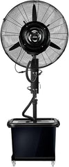 Veto Pedestal Fans 26" Metal Oscillating Commercial High-Velocity Outdoor indoor Mist Fan Black Industrial Cool