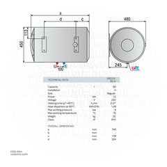 WATER HEATER 80L H - CHINA ARISTON