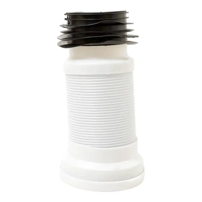 WC CONNECTOR 4'' FLEXIBLE WHITE