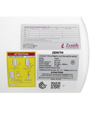 ZENITH WATER HEATER 50L H UAE 5Y WARRANTY