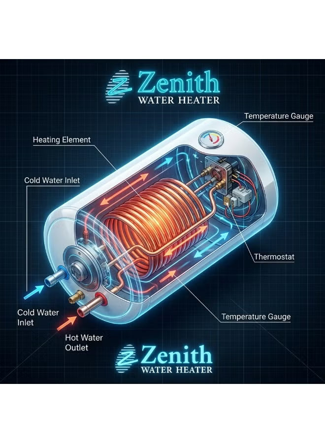 ZENITH WATER HEATER 80L H UAE 5Y WARRANTY