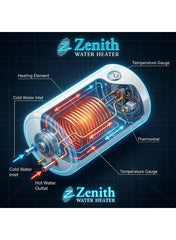 ZENITH WATER HEATER 80L H UAE 5Y WARRANTY