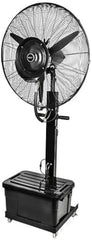 Veto Pedestal Fans 26" Metal Oscillating Commercial High-Velocity Outdoor indoor Mist Fan Black Industrial Cool